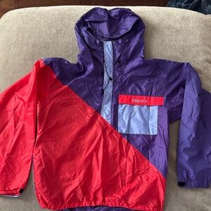 Vintage Marmot Color Block Pullover Windbreaker Jacket - Red and Purple No Size